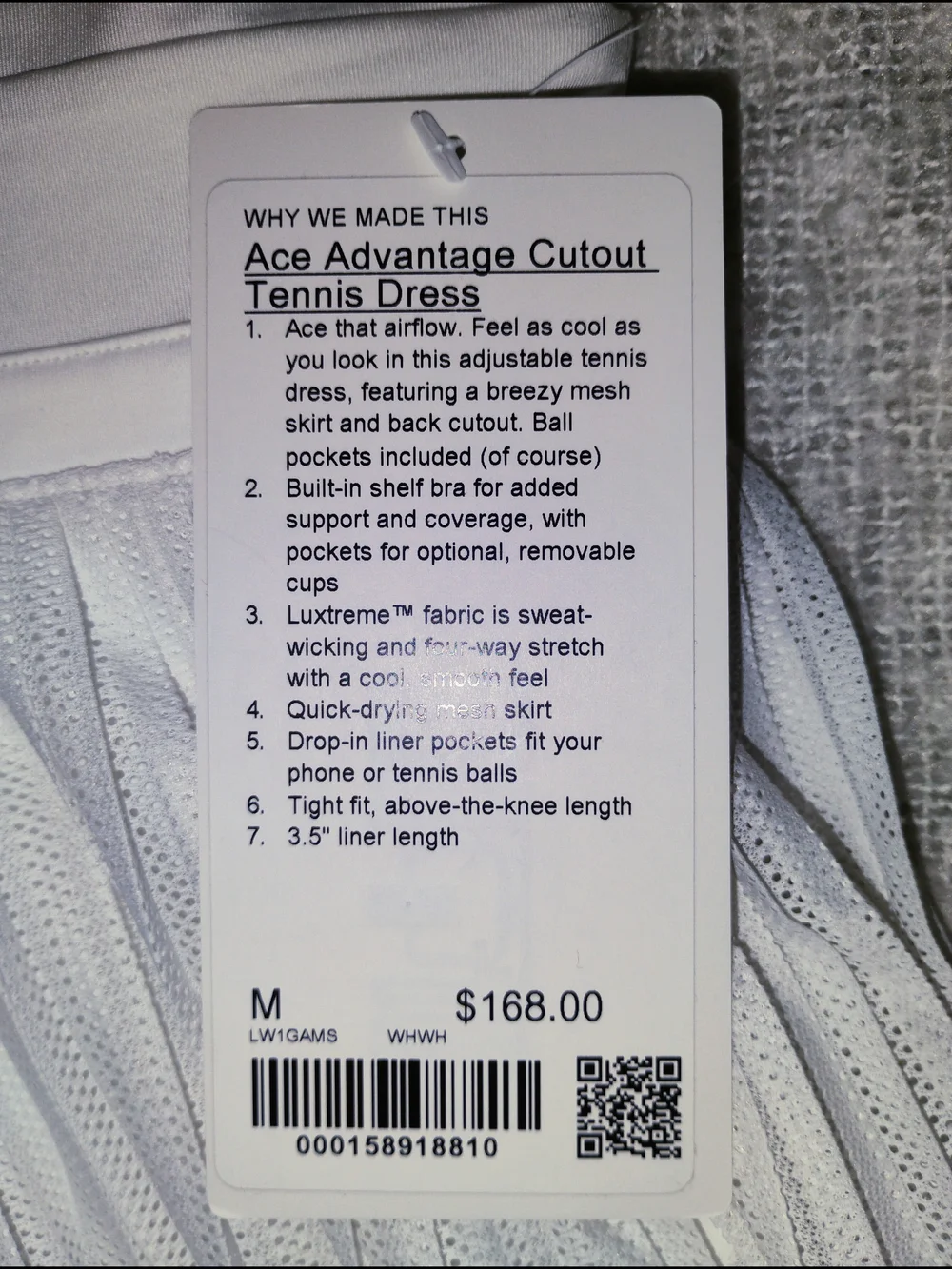 lululemon athletica White Athletic Skort